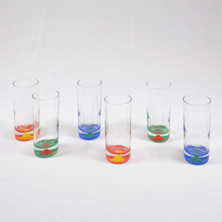 Lot de 6 verres colorés